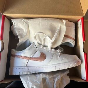 Nike Dunk Low GS White Metallic Red Bronze- W6/ 4.5Y